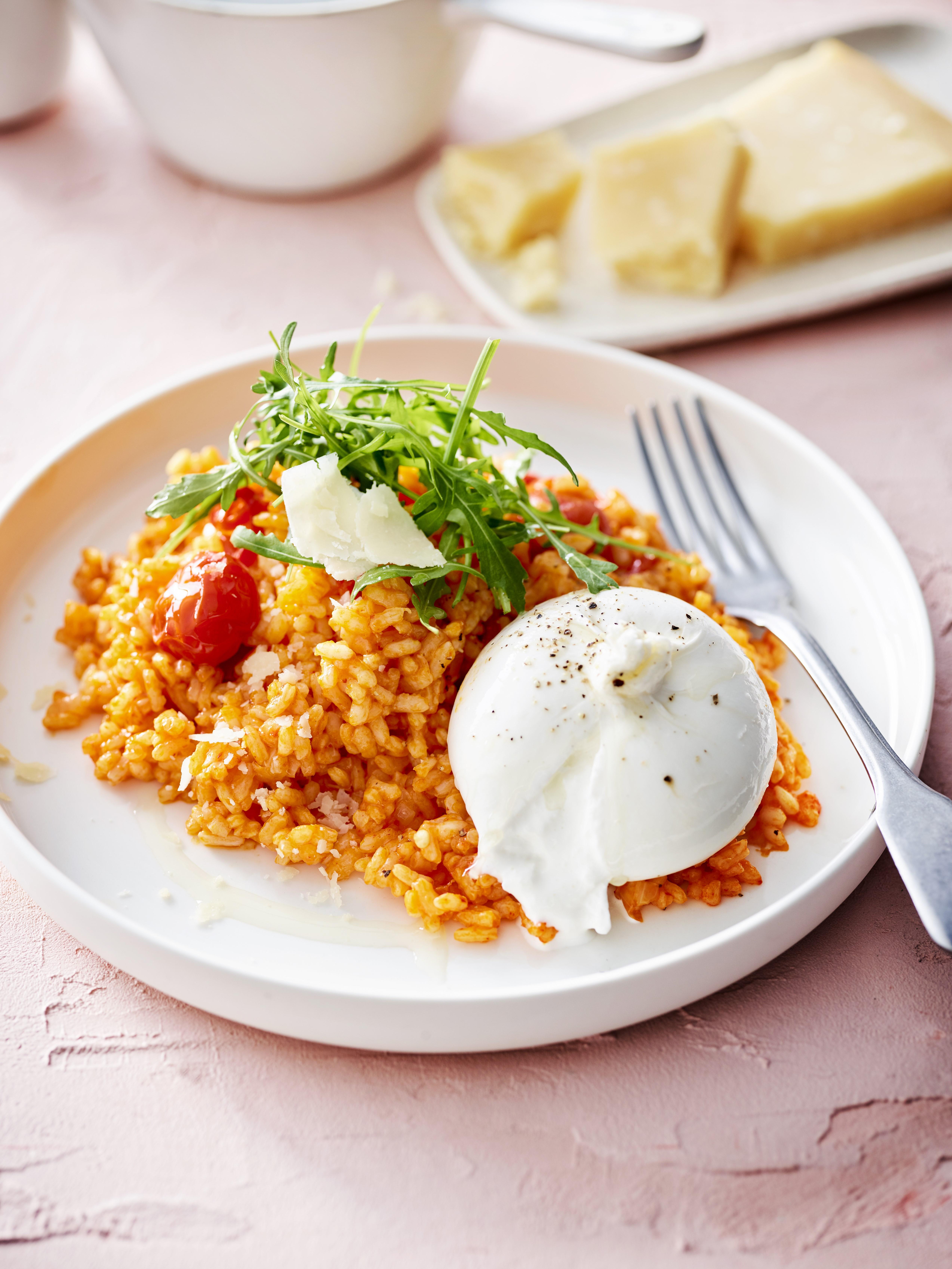 Paprikarisotto met burrata